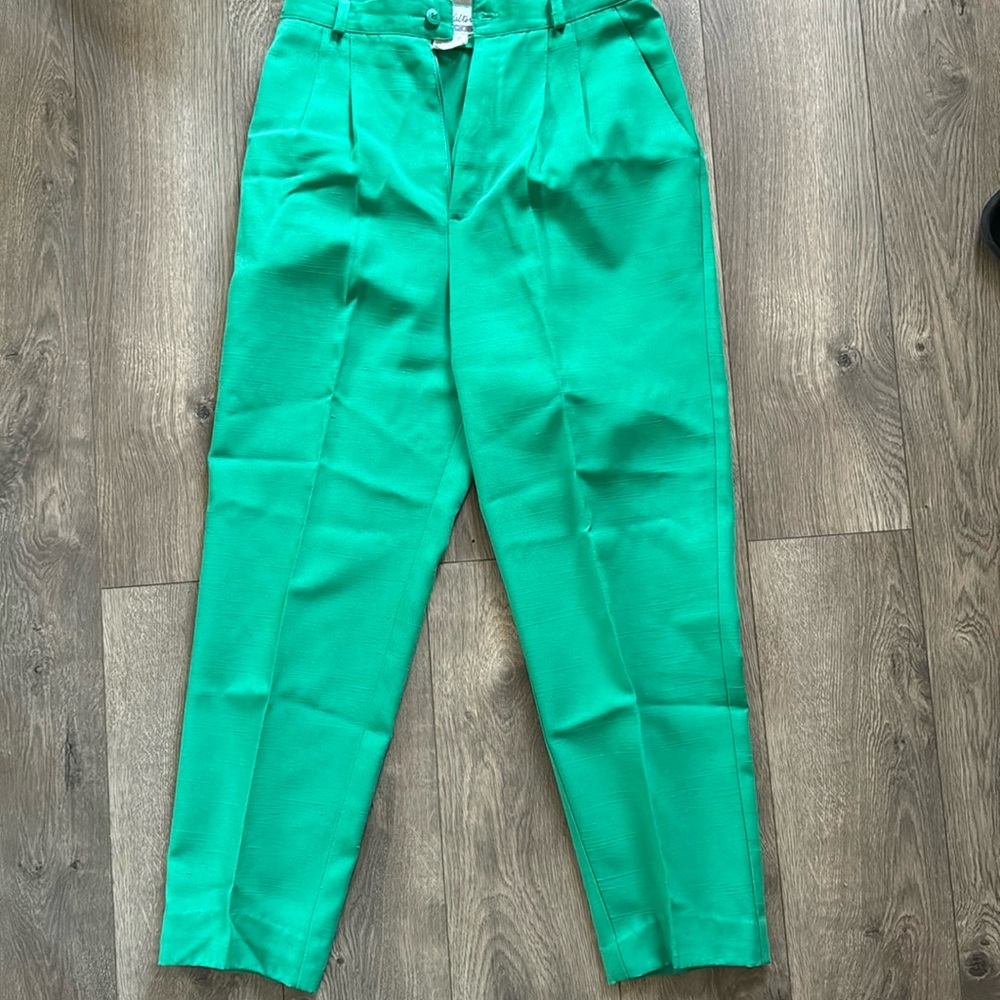 Green dress pants